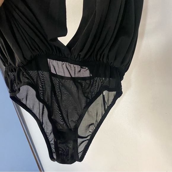 Women’s Deep V-Neck  Teddy Body Sexy  Black Small - Picture 5 of 14